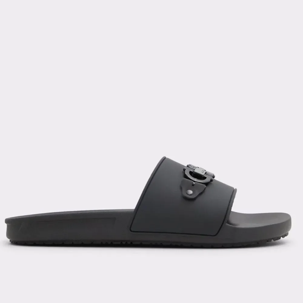 Also Loungeslide Slide sandal Black Mens Size 11 Nwt Without Box - Picture 2 of 11